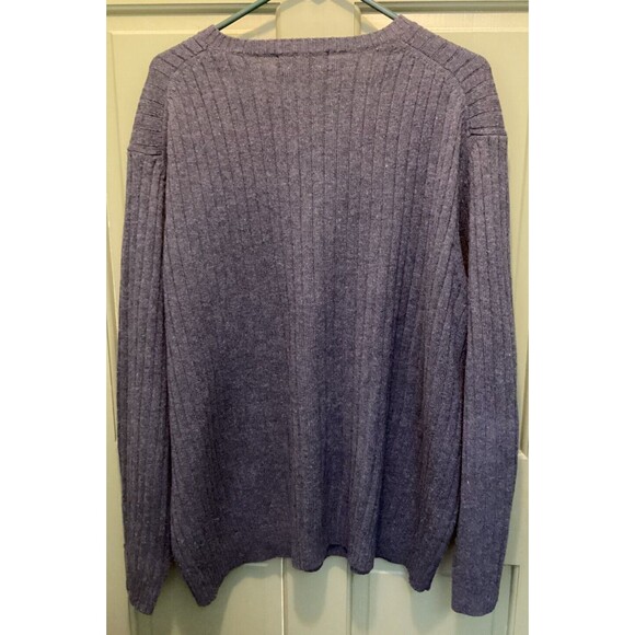 Brooks Brothers Men's Blue Size XXL Lambswool V-Neck Knit Sweater Long Sleeve - Picture 5 of 7